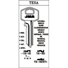 Llave Cilindro En Bruto Jma Alu Oro Te-8I Oro Jma