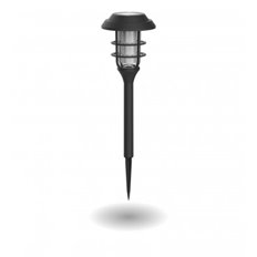 Baliza Solar Led Negra Ip44 Efecto Llama Xanlite