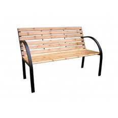 Banco Jardin Metalico Madera 122 X 60 X 80 Cm Import