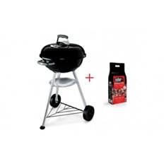 Barbacoa Carbon Compact Kettel 47 Regalo 2 Kg Briquetas Weber