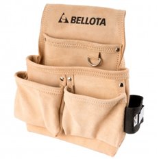 Bolsa Portaherramientas De Piel 4 Bolsillos Bellota