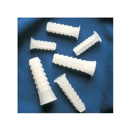 Taco Fijacion Estriado 07X23Mm Blanco Sumiplas 25 Pz