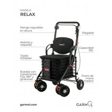 Carro Compra C-1 30 L Negro Garmol