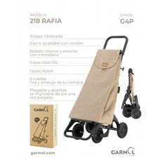 Carro Compra G4P Rafia 55 L Beig Garmol