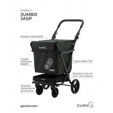 Carro Compra Jumbo Jasp Negro/Marengo Garmol