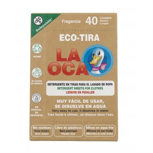 Detergente Eco-Tiras 40 Lavados La Oca