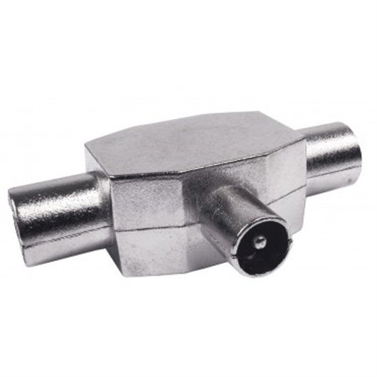Distribuidor Antena Coaxial 1 Macho 2 Hembras Blin Axil