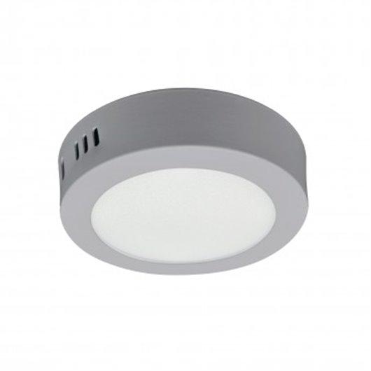 Downlight Led Superficie Redondo Gris Kone 20.5Cm 18W 1800Lm 6000K Cristalrecord