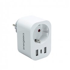 Enchufe Wifi Intel. C/Medidor De Consumo + 2 Usb A 16A 3680V