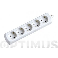 Base Multiple Eco Sin Interruptor 5 Tomas 1.5Mt Famatel