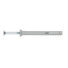Taco Clavable Tornillo Cabeza Avellanada 06X060Mm Nylon Index 100 Pz