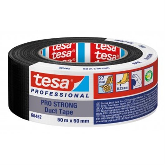 Cinta Americana Eco Pro Strong 50 M X 50 Mm Negro Tesa Tape CAJA 6 UDS