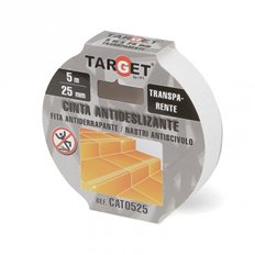 Cinta Antideslizante 5 M X 25 Mm Transparente Target