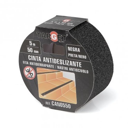 Cinta Antideslizante 5 M X 50 Mm Negro Target