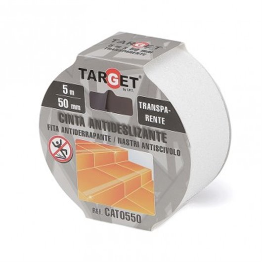 Cinta Antideslizante 5 M X 50 Mm Transparente Target