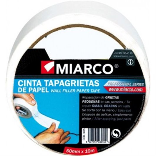 Cinta De Reparacion Cubregrietas Lisa 50 Mm X 10 M Miarco