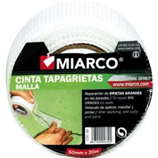 Cinta De Reparacion Cubregrietas Malla 50 Mm X 20 M Miarco