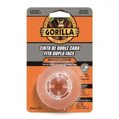 Cinta Doble Cara Gorilla 1,5 M X 25 Mm Transparente Gorilla