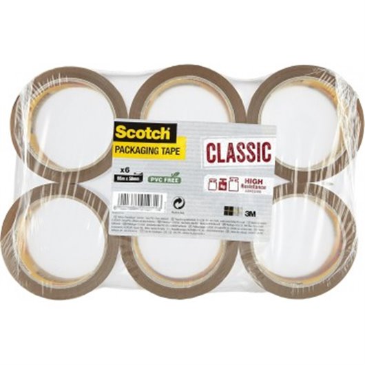 Cinta Embalar Polipropileno Scotch 371 (6 Unidades) 66 M X 50 Mm 3M