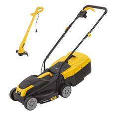 Cortacesped Electrico 1300 W + Cortabordes 250 W Ancho Cortacesped 32 Cm Power Plus
