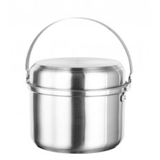 Bateria Inox Apilable 5P + 2Tapas Con Bolsa Transporte