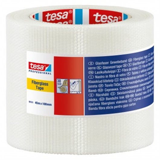 Cinta Juntas De Fibra De Vidrio Profesional 45 M X 100 Mm Tesa Tape