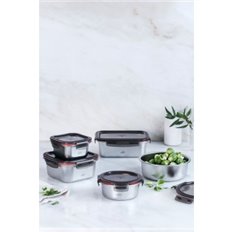 Contenedor Alimentos Cuadrado Ecoinox 1500Ml -18,5 X 18,5 X 8,6Cm Lacor