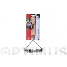 Cepillo Barbacoa Inoxidable Qfplus 30 X 14 Cm Mango Madera