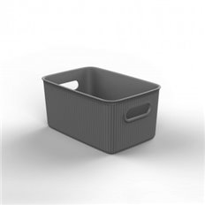 Cesta Ordenacion Baobab M Antracita 18,1 X 27,2 X 13 Cm Tatay