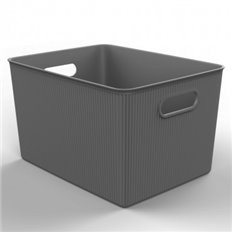 Cesta Ordenacion Baobab Xl Antracita 23 X 38,5 X 29,4 Cm Tatay