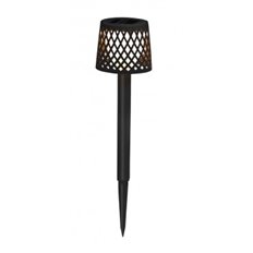 Baliza Solar Led Gretita Negra 39X7 Cm 4 Lm Luz Calida Newgarden