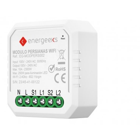 Modulo Persianas Wifi 2,4Ghz 2300W Energeeks