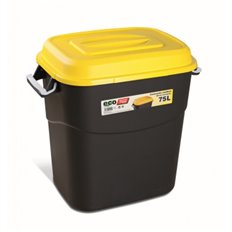 Contenedor Bas. 75Lt Asas/Tapa Pp Negro T/Amari 411014 Tayg