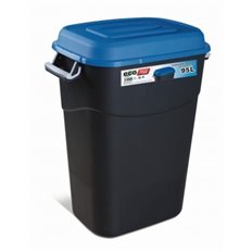 Contenedor Bas. 95Lt Asas/Tapa Pp Negro T/Azul 410024 Tayg