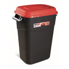 Contenedor Bas. 95Lt Asas/Tapa Pp Negro T/Roja 410109 Tayg