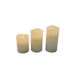 Velas Dolo 20 Lm Luz Calida Y Efecto Llama Pack De 3 Pilas (2Aaa) 15/12/10X7,3 Cm Newgarden
