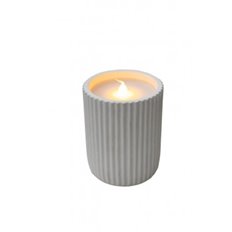 Vela Dolo De Cera Y Ceramica 20 Lm Luz Efecto Llama Pilas (2Aaa) 10X8 Cm Newgarden