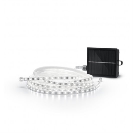 Tira Led Con Placa Solar Uriel? 7 Metros 50 Lm 3000K Carga Hibrida Usb C Garza
