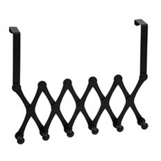 Percha Puerta Extensible 51 Cm Negro Mate Nesu