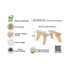 Patas Dinamic Juego 2 Patas 13,5 Cm Alt.