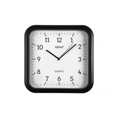 Reloj Pared Cuadrado 30 X 30 Negro Versa