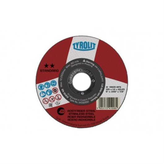 Disco Corte Inox Standard 115 X 1.6 X 22 Plano Tyrolit