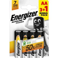 Pila Alcalina Power Lr6 Aa Pack 4 +3+1 Energizer
