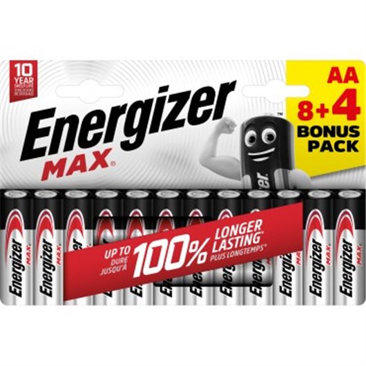 Pila Alcalina Max Lr6 Aa Pack 8+4 Energizer