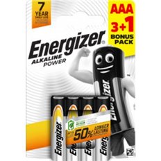 Pila Alcalina Power Lr03 Aaa Pack 4 +3+1 Energizer
