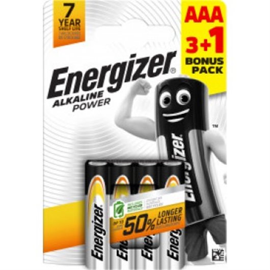 Pila Alcalina Power Lr03 Aaa Pack 4 +3+1 Energizer