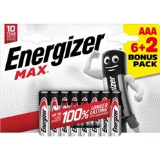 Pila Alcalina Max Lr6 Aaa Pack 6+2 Energizer