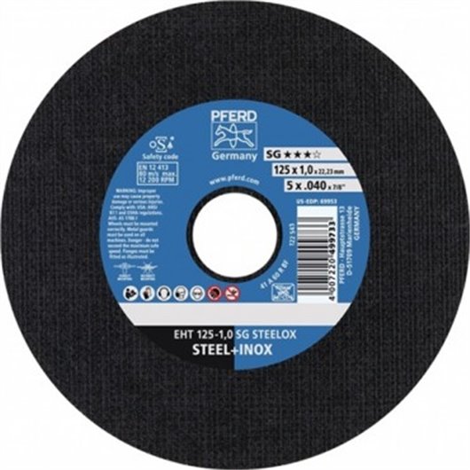 Disco Corte Inox 180X1,6Mm Sg Steelox 61326410 Pferd