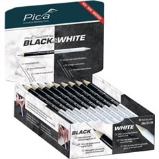 Lpiz Marcaje Triangular 24Cm Negr/Blan Pica Classic For All