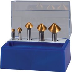 Avellanador Cnico Din335C Hss-Tin Cj/Plas 5Pz 6,3-25Mm Prom